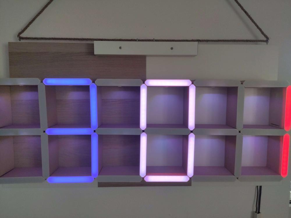 Large ESP8266 LED Shelf Clock
